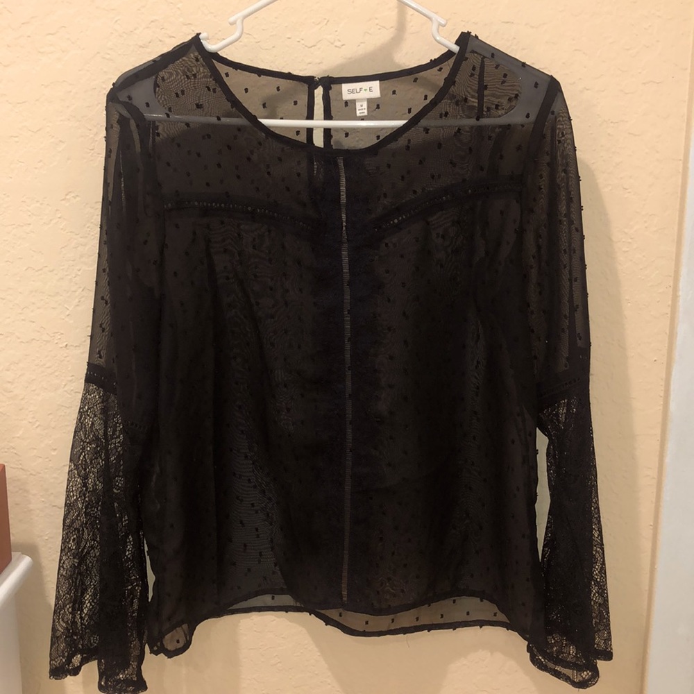 Sheer black top